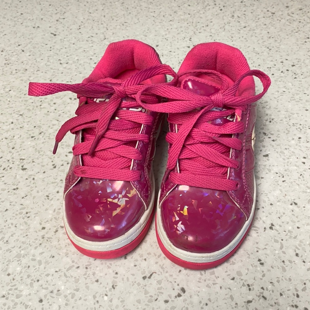 Pink Heelys size 13 child. Very gently used!